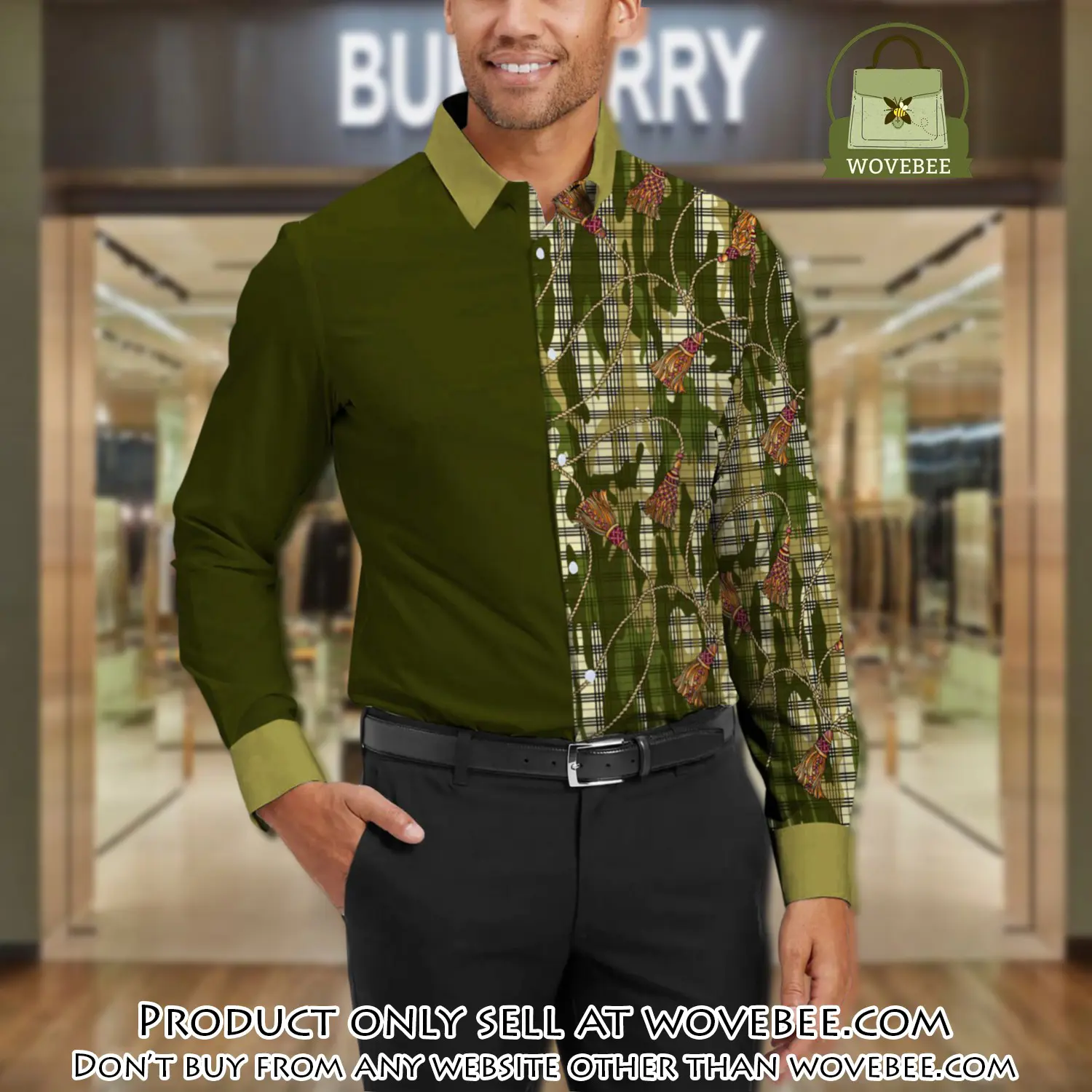 Burberry long sleeves button down shirt for elegant men lsb1008 wvb1045979